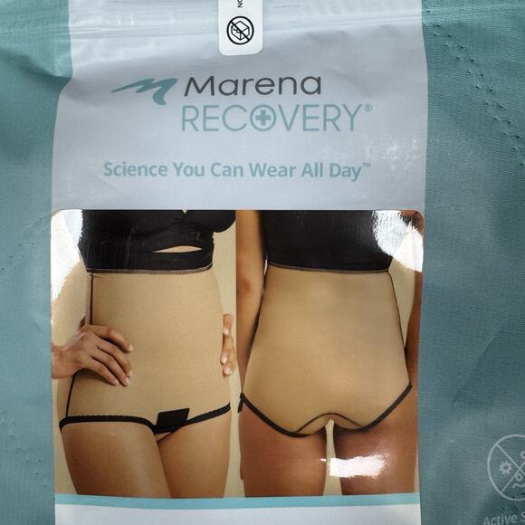 Marena Recovery High Waist Girdle Bikini Length Sz Med Beige Step 1 Compression - Picture 3 of 10